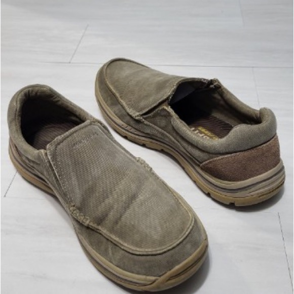 SKETCHERS Mens Expected Avillo Canvas/Suede Loafer - Picture 7 of 12